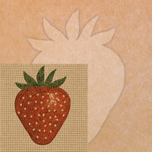 Load image into Gallery viewer, Strawberry with Pattern 8&quot;x8&quot;  (pre-drilled for hanging kit)
