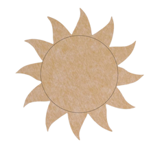 Load image into Gallery viewer, Sun Mosaic Backer 12" or 18" (pre-drilled for hangable kits) 1/2" Thick
