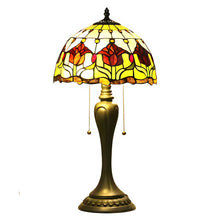 Load image into Gallery viewer, Tiffany-Style Lamp Vintage in Baroque Glass Style
