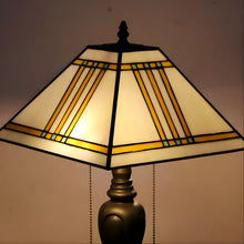 Load image into Gallery viewer, Vintage Square Tiffany-Inspired Lamp for Sale
