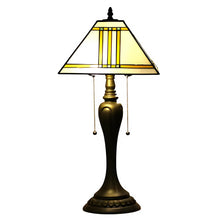 Load image into Gallery viewer, Vintage Square Tiffany-Inspired Lamp for Sale
