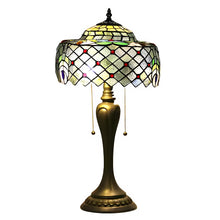 Load image into Gallery viewer, Vintage Tiffany-Inspired Lamp Shades in Peacock Glasswork
