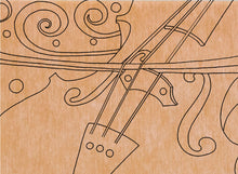 Load image into Gallery viewer, Violin with Pattern 11&quot; x 15&quot;  (pre-drilled for hanging kit)
