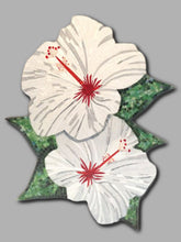 Load image into Gallery viewer, Hibiscus Trio with Pattern (pre-drilled for hanging kit)
