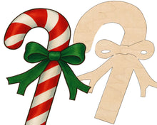 Load image into Gallery viewer, Candy Cane Multi-Art Shape with Hanger
