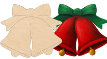 Load image into Gallery viewer, Christmas Bells with Pattern Multi-Art Shape with Sawtooth
