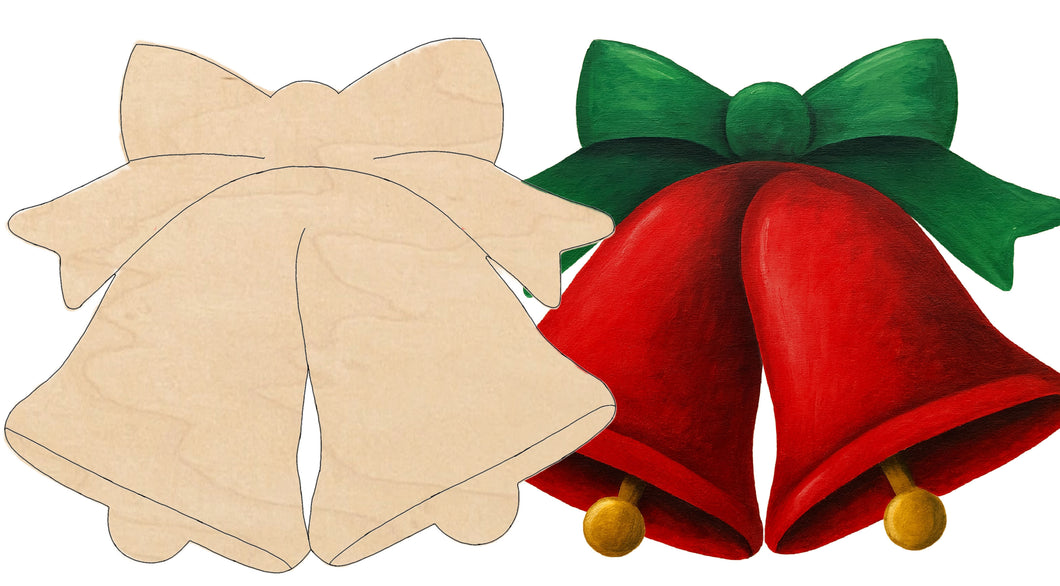 Christmas Bells with Pattern Multi-Art Shape with Sawtooth