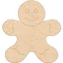Load image into Gallery viewer, Gingerbread Man with Pattern Multi-Art Shape with Hanger
