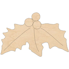 Load image into Gallery viewer, Holly with Pattern Multi-Art Shape with Hanger
