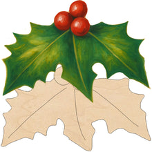 Load image into Gallery viewer, Holly with Pattern Multi-Art Shape with Hanger
