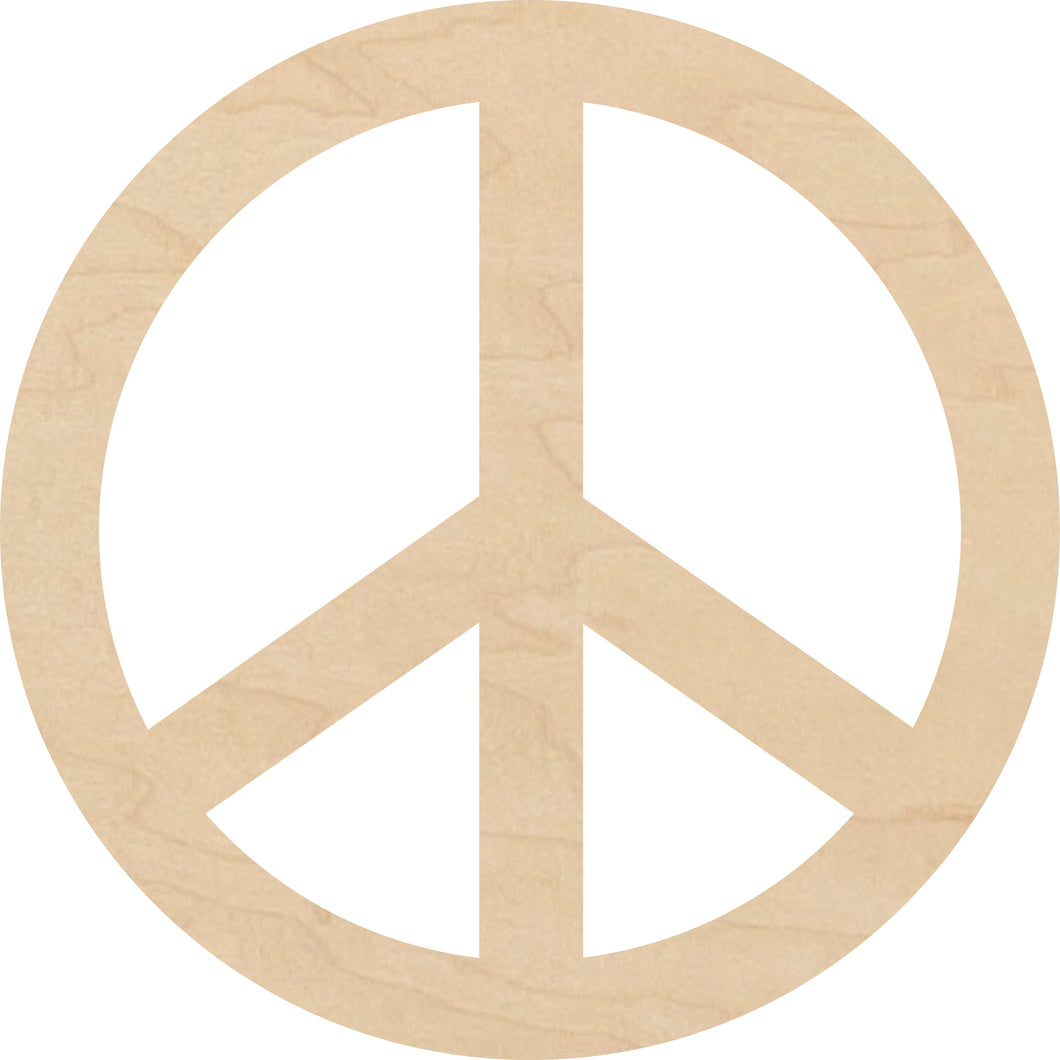 Wood Peace Sign Multi-Art Shape