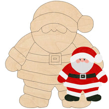 Load image into Gallery viewer, Santa with Pattern Multi-Art Shape with Hanger
