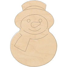 Load image into Gallery viewer, Snowman with Pattern Multi-Art Shape with Hanger
