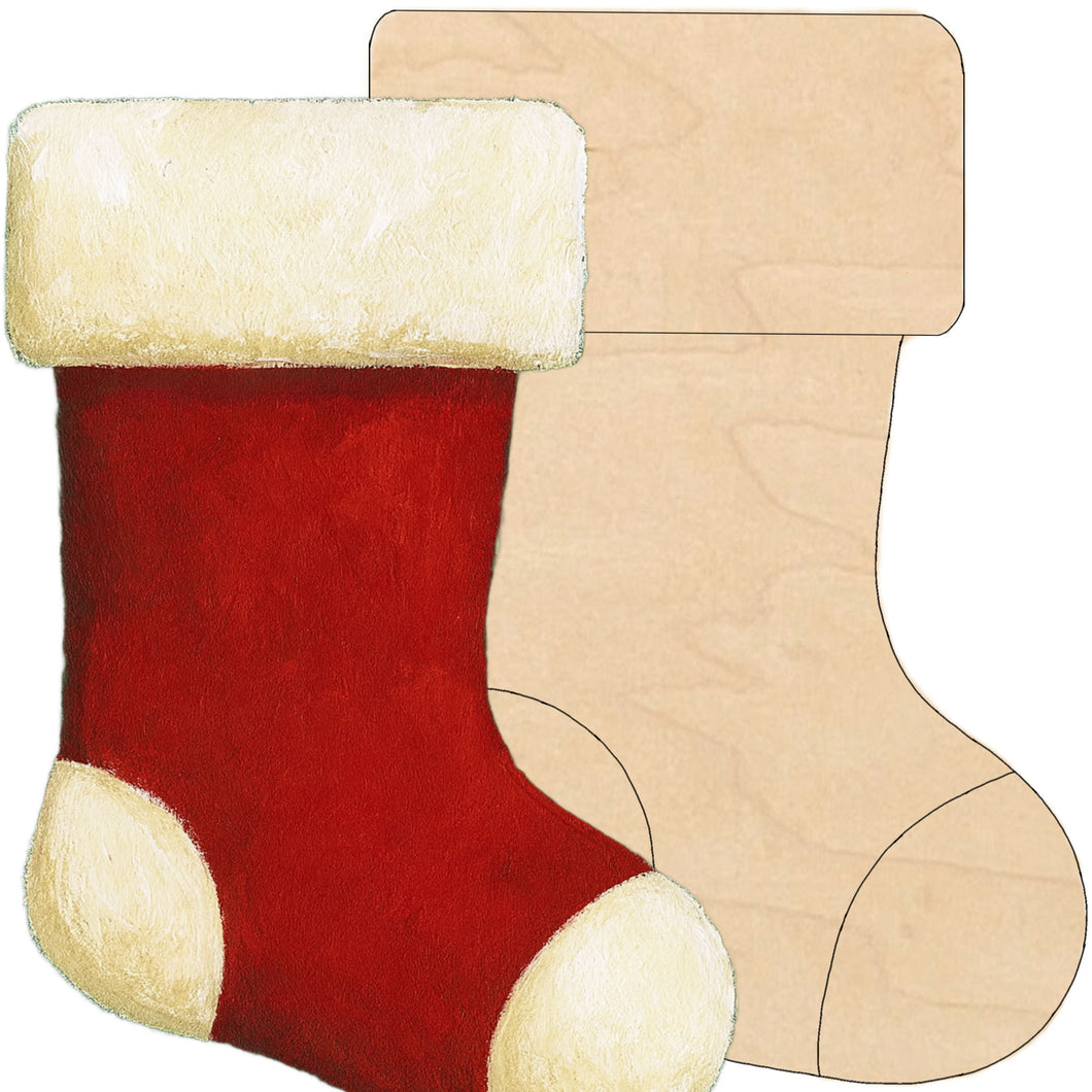 Stocking with Pattern Multi-Art Shape with Hanger