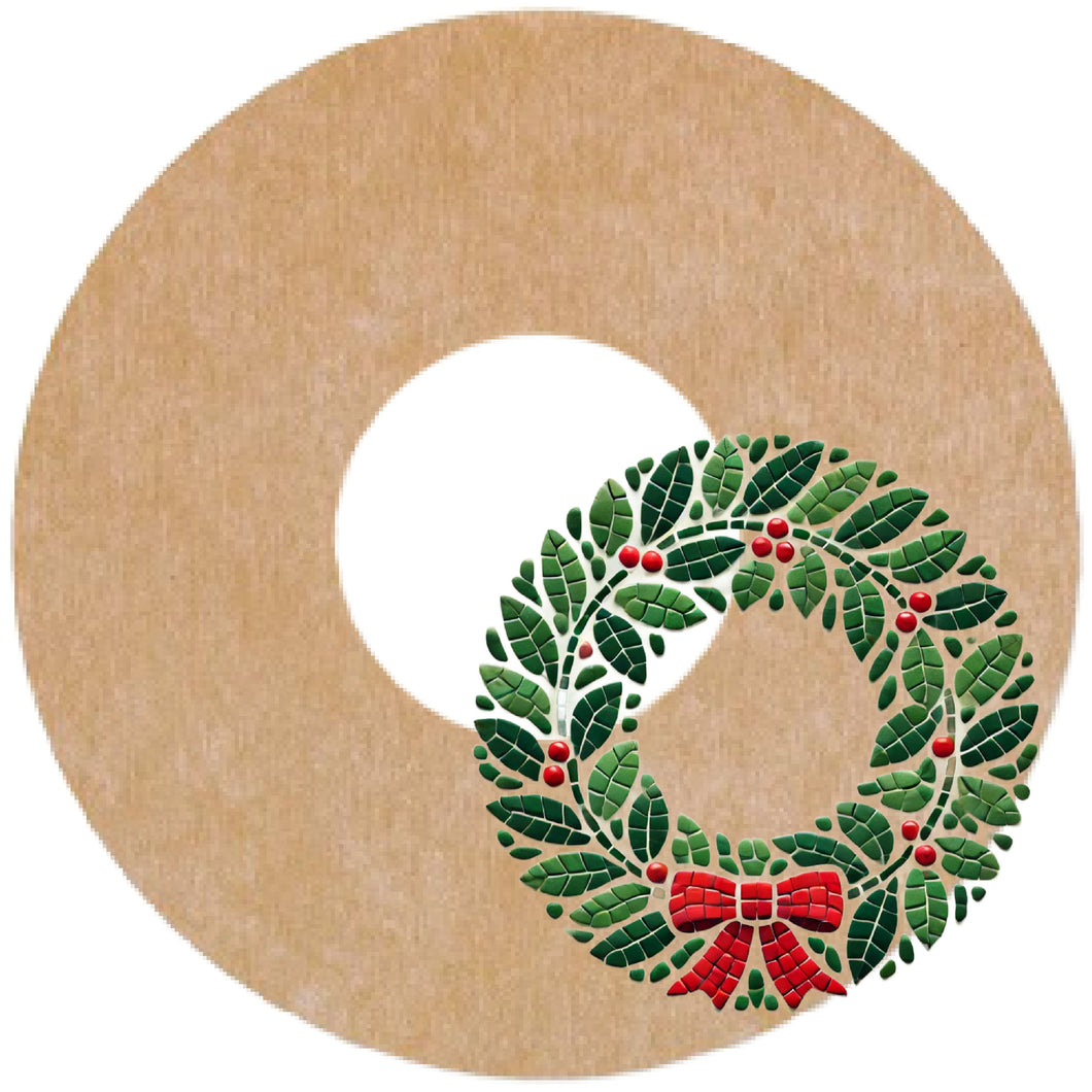 Wreath Mosaic Backer (pre-drilled for hangable)