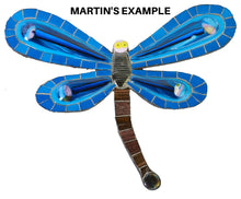 Load image into Gallery viewer, Dragonfly - White/Blue Mosaic Kit - Large
