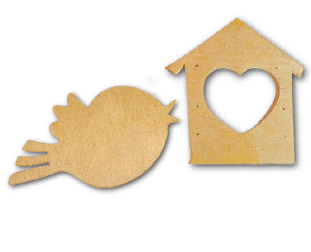 Bird and Birdhouse Mosaic Backers (pre-drilled for hangable & stakeable kits)