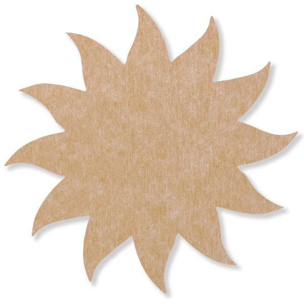 mosaic backer shaped like the sun